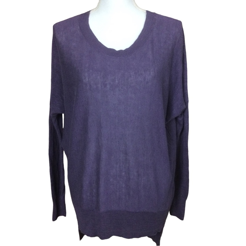 Eileen Fisher 100% Linen Long Sleeved Lavender Top Size Small